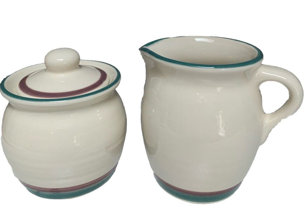 Vintage PFALTZGRAFF Junipter Creamer and Sugar Bowl with Lid Set Stoneware - Picture 1 of 5